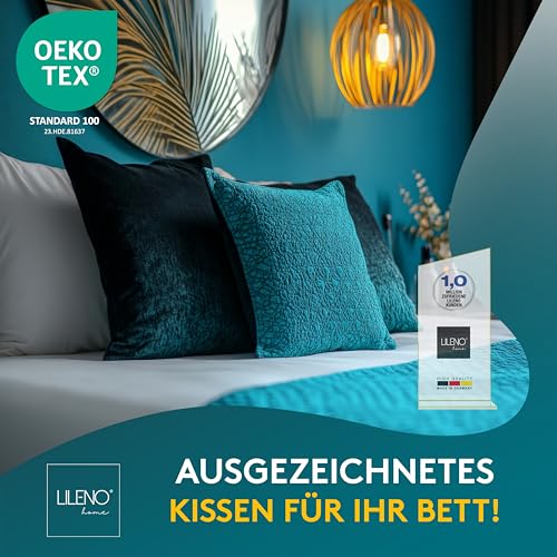 LILENO HOME 2er Set Kissenfüllung 40 x 40 cm - 95°C waschbares Innenkissen geeignet für Allergiker - Polyester Kisseninlet als Couchkissen, Sofa Kissen, Cocktailkissen und Kopfkissen