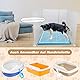 Lonepetu DIY Katzentoilette Spritzschutz,6 Stück Spritzschutz für Offene Katzentoilette Faltbar Pee Shields Katze zum Wand Schützen,Leicht zu Reinigen, Einfach zu Montieren(Weiß)