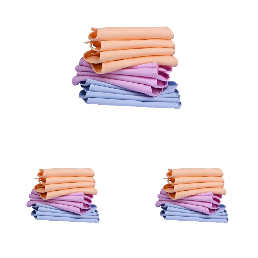 Nappy for New Born Baby - Set of 12 Pcs/Cotton Cloth Langot for Babies # 0-6 Months # Double Layer Nappies # U Shaped # Washable and Reusable # Pack of 36 by Dolphers-image-37