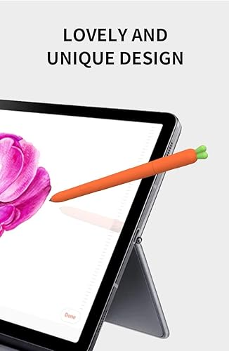 Miniatura 3 de LOVE MEI Funda para bolígrafo Galaxy Tab S6 Lite, diseño de zanahoria, funda protectora de silicona, antideslizante, agarre suave, accesorios