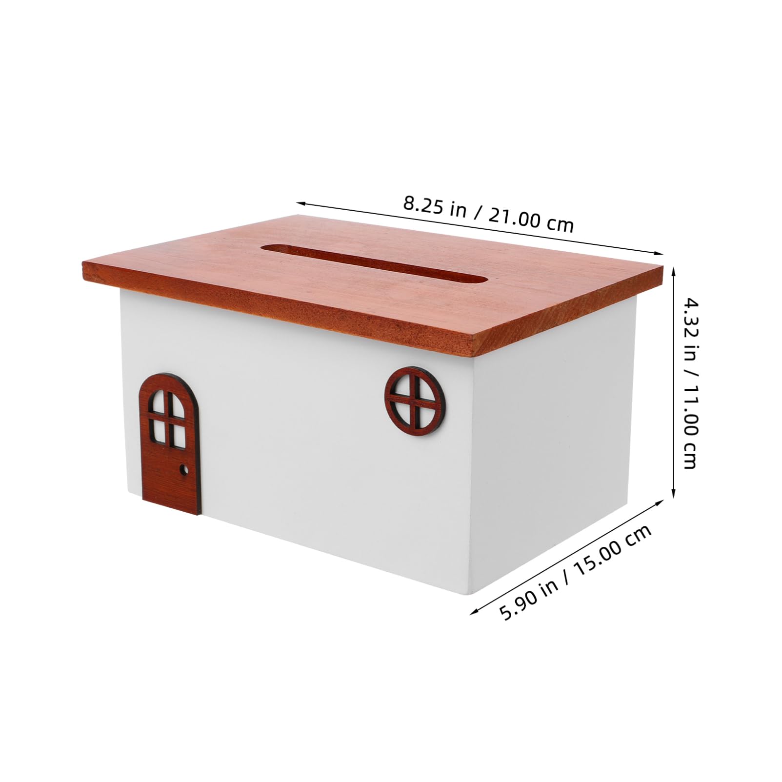 SOLUSTRE Rectangular Tissue Box Cover Large Capacity Tissue Holder for Living Room