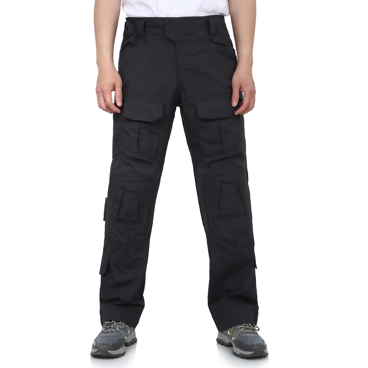 BWBIKE Pantaloni Cargo Tattici da Uomo - Pantaloni Multi-Tasche Mimetizzati per Escursionismo, Caccia, Airsoft, Paintball, Allenamento & Lavoro