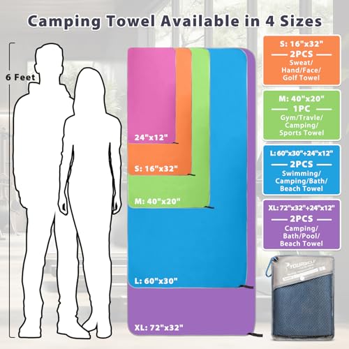 SYOURSELF-Microfiber-Camping-Towel-Quick-Dry-Towel-Soft-Absorbent-Compact-Travel-Gym-Workout-Sweat-Towel-for-Beach-Yoga-Swim-Travel-Camping-Hiking-Backpack-Essentials-M40x20