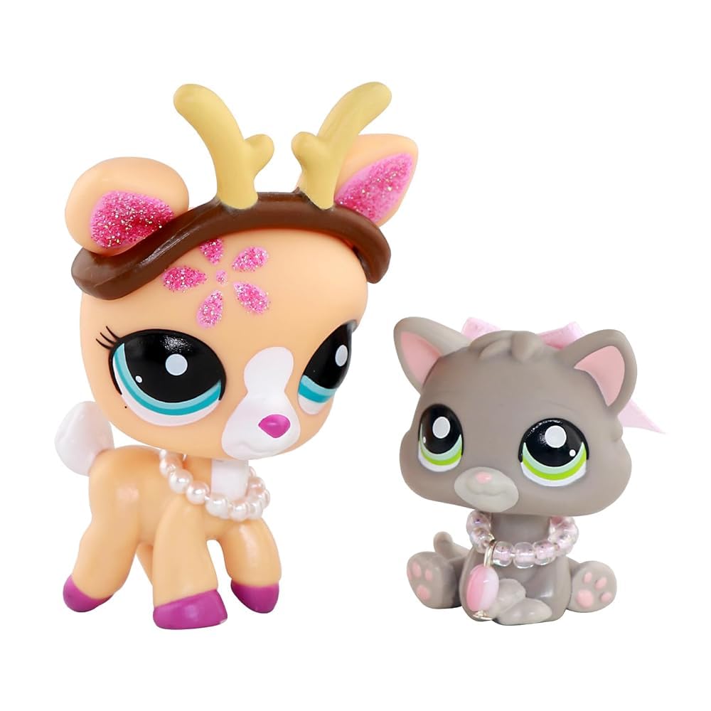 Mini Pet Old Toys Deer Baby Cat #1607 and Accessories for lps Action Figures Animal Toy and Accessories for Kids Gift