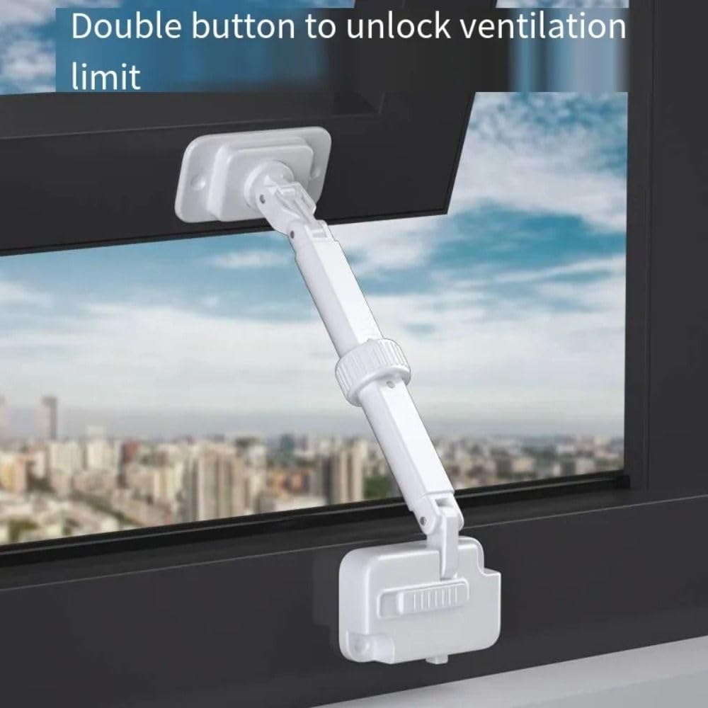 Window Stopper ABS Sliding Window Lock Safety Anti-Theft Latch Detachable Design for Sliding - Image 3