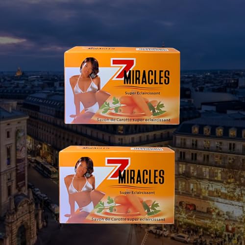 x 7 Miracles Carrot Soap & Cream Set – 2 x Carrot Soap Bars + 1 x 70 g Vitamin-Rich Carrot Face & Body Cream, Natural Antioxidant Cleanser & Moisturizer, Paraben-Free Skincare image 4