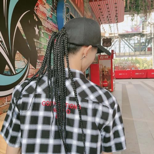 Gorra de béisbol con trenza y peluca miniatura 6