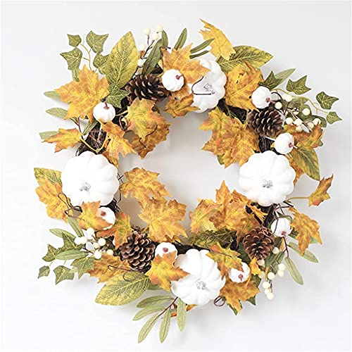 Couronne d'automne suspendu en rotin : finie la décoration fade à Halloween !