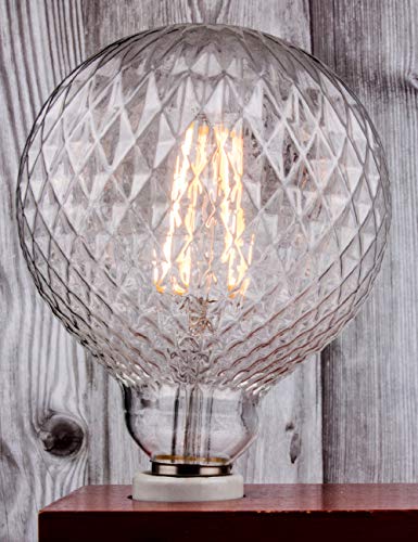Harwez Vintage Edison Led Bulbs, Dimmable 4W Globe G125/G40, 2200K Warm White Ambient Mood Lighting For Decoration, Squirrel Cage Filament, Clear Figure Glass Led Light Bulbs, E26 Medium Base, 1 Pack #TOP3