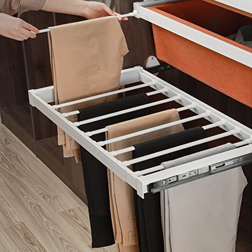 Portant à pantalons coulissant et amovible - Organisateur extensible pour dressing