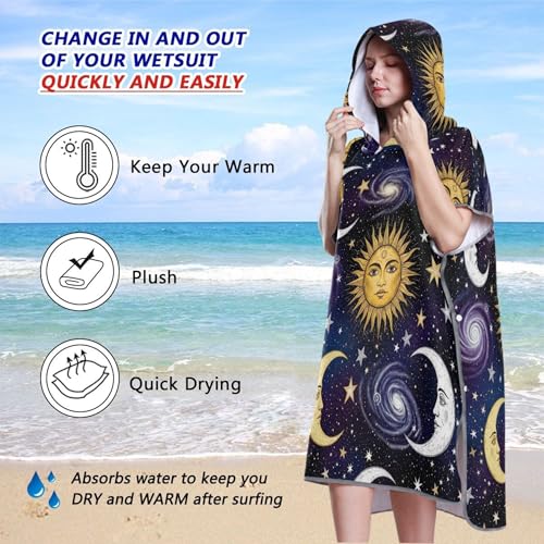 Poncho avec capuche vintage pour se changer sur la plage sans gêne - 5