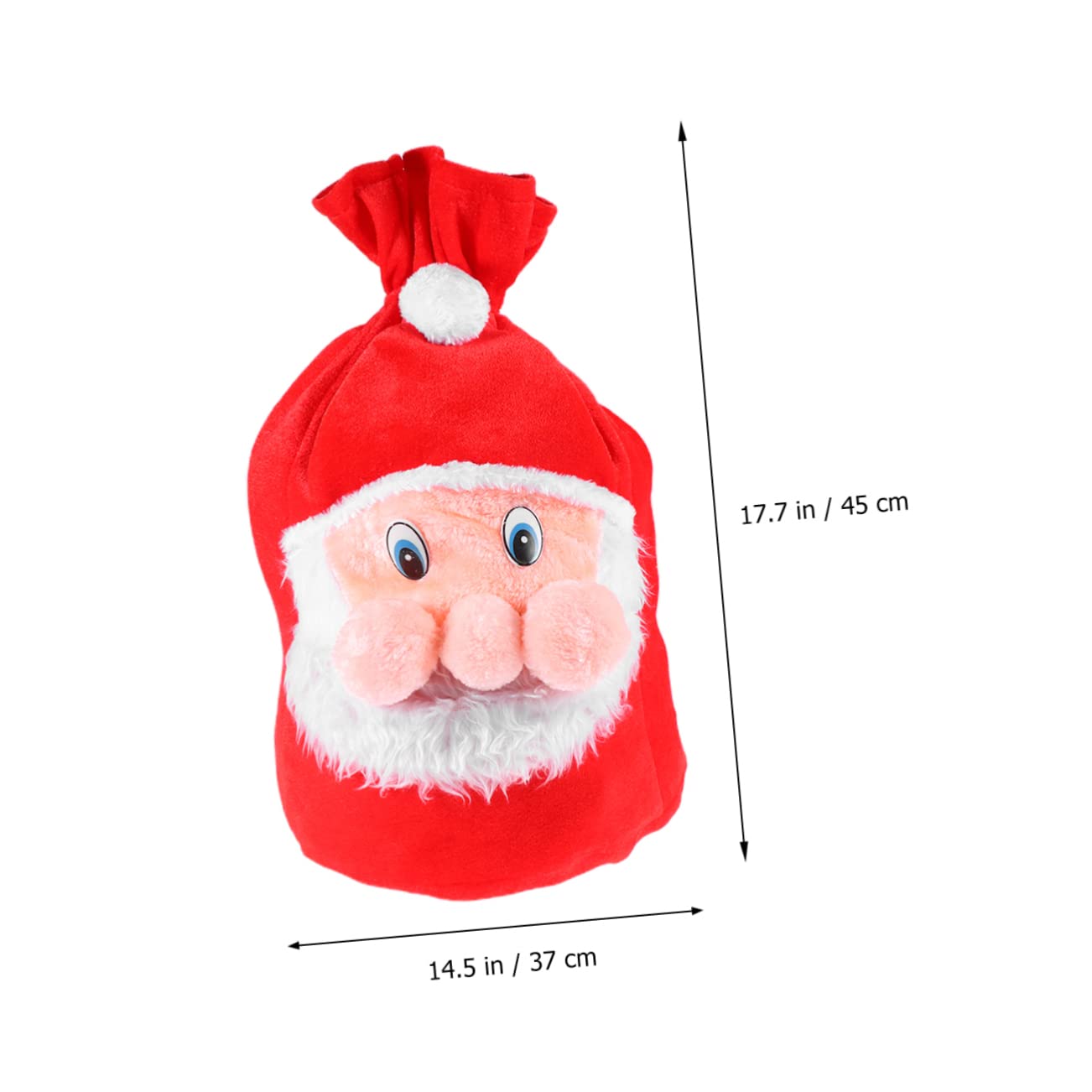 Mobestech Bolsa de Obsequio de Navidad Diseño Temático de Noel Cierre de Cordón de Felpa Roja para Niños Adecuado para Fiestas y Regalos Navideños