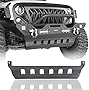Hooke Road Wrangler JK Front Skid Plate Bumper Cover Texured Black Steel Compatible with Jeep Wrangler JK 2007-2018