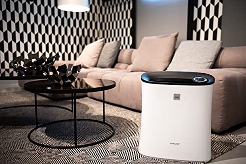 SHARP UA-PE30E-WB Purificateur d'air, 21 m², deux niveaux de filtre (préfiltre, HEPA), très silencieux (25 Db), plastique