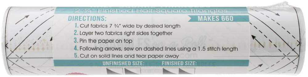 Fat Quarter Shop Triangles ON A ROLL 1/2SQ 2.75, None