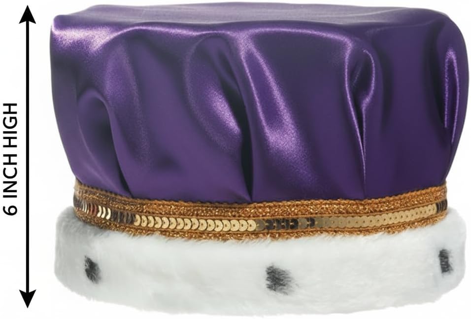 Satin Crown with Sequins and Sharona Tiara Coronation Set