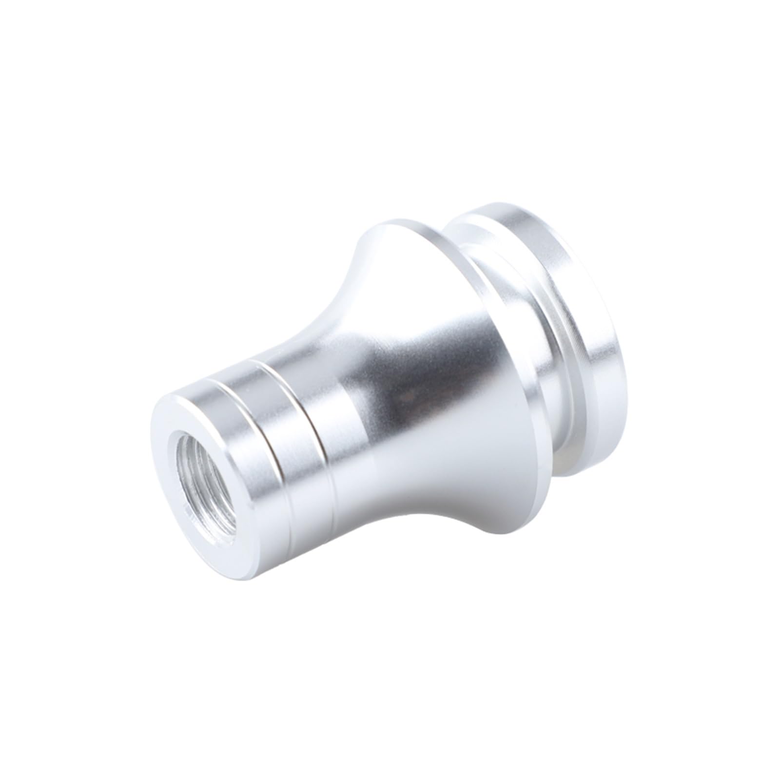 Shift Gear Knob Cover Universal M12*1.25 Thread Shift Knob Boot Retainer Adapter Manual Gear(Silver)