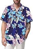 MRIGNT Men's Hawaiian Shirt Short Sleeves Printed Button Down Summer Beach Shirts