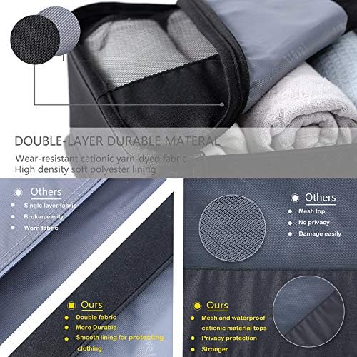 BIMNOOT Packing Cubes 7-Pcs Travel Luggage Packing Organizers Set with Laundry Bag & Shoe Bag (Black) 4 BIMNOOT Packing Cubes 7-Pcs Travel Luggage Packing Organizers Set with Laundry Bag & Shoe Bag (Black)