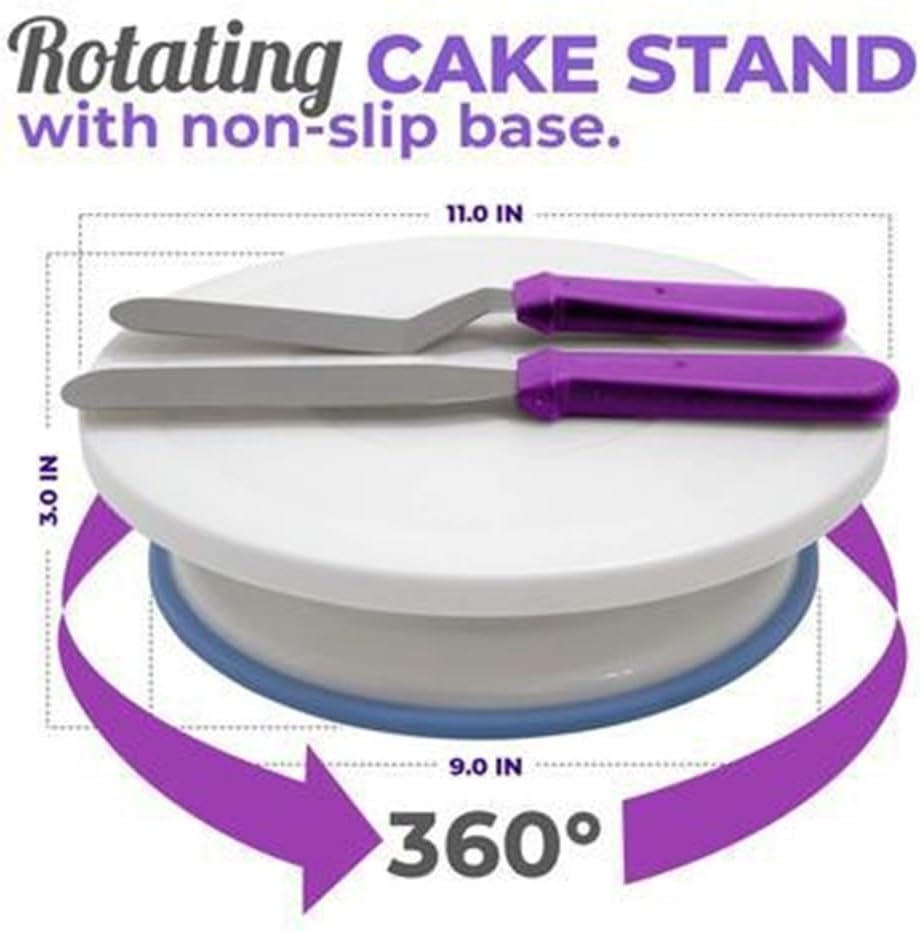 107 Piece Cake Turntable Baking Tool Set Combination Large Decorated Mouth Silicone Cup