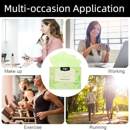 Heanvmyss Gesichts-Löschpapier,600 Blätter 6-Stil Blotting Paper,Öllöschblätter für Gesicht,Löschpapier für Fettige Haut,Oil Control Paper für Männer Fraue