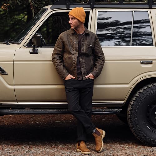 Image of Huckberry Flint and Tinder Men's Wool-Lined Waxed Trucker Jacket, Built for Layering