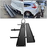 ECOTRIC Motorcycle Carrier Mount Dirt Bike Rack Hitch Hauler 600LBS Black Steel |with Loading Ramp| Superior Heavy Duty (You Will Receive Two Packages for This Item)