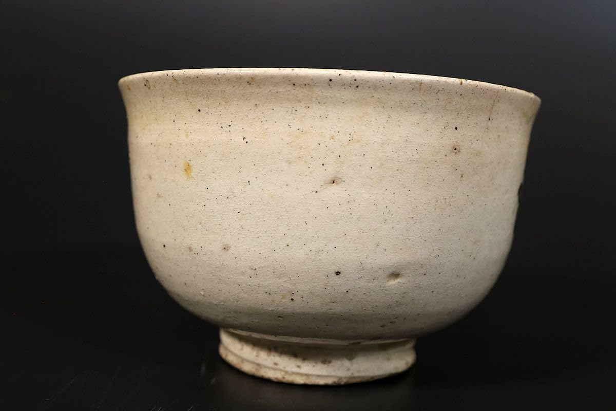 Amazon.co.jp: 小3772 朝鮮古美術 李朝 白磁絵高麗茶碗 保管箱有 高麗 