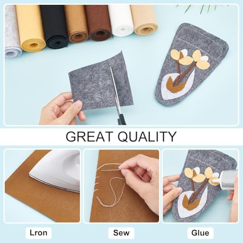 Image of Felt Cloth Grey, Stiff Hard, 44 x 36 inch | DIY Patchwork, Sewing, Crafting