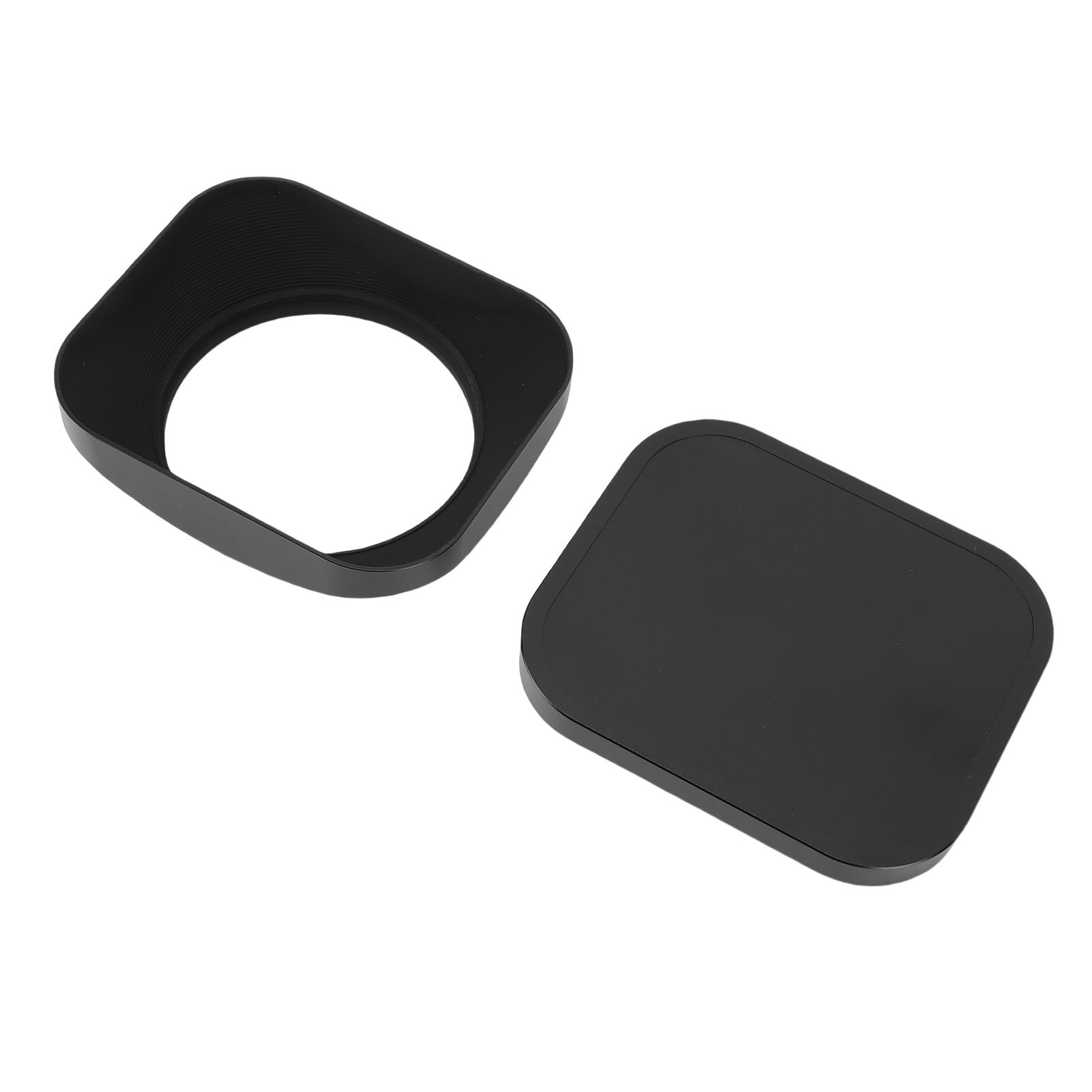 Paraluce in Metallo da 62 Mm, Finitura Opaca in Lega di Alluminio con Set di Copriobiettivo Quadrato e Telaio di Base Stretto da 2 Mm per Fotocamere DSLR Mirrorless