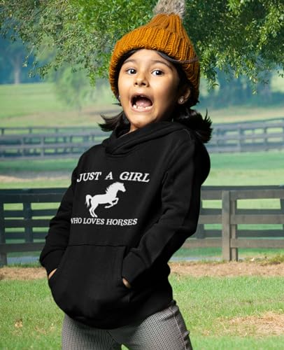 Tstars Just a Girl Who Loves Horses Hoodie for Girls Youth Equestrian Hoodies Gift Horseback Riding and Fans2