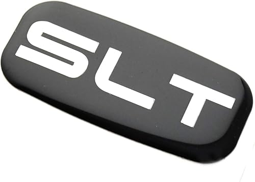 Miniatura 4 de 2 emblemas de cabina SLT 3D de repuesto para pilar de techo de Yukon Suburban Sierra 03 06 (cromo/negro)