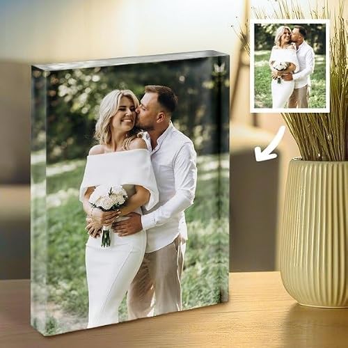 Miniatura 2 de Transparent Gift Placa Bloque Portafoto Personalizada Con Foto. Decoración Del Hogar. Cuadro Foto. Placas Bloques Portafotos. Regalos Personalizados Familia, Amigos, Pareja. Cumpleaños, Aniversarios