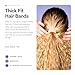 Gimme Beauty Thick Hair Extra Stretch Bands - Patent-Pending Design for Maximum Hold - Premium Ties for Thick & Curly Hair - Sleek & Strong Hold - Blonde, 6 Pack