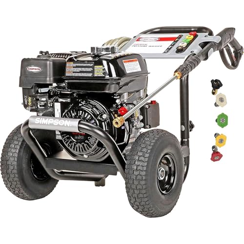 SIMPSON Cleaning PS3228 PowerShot 3300 PSI Gas Pressure Washer, 2.5 GPM, Honda GX200 Engine,...