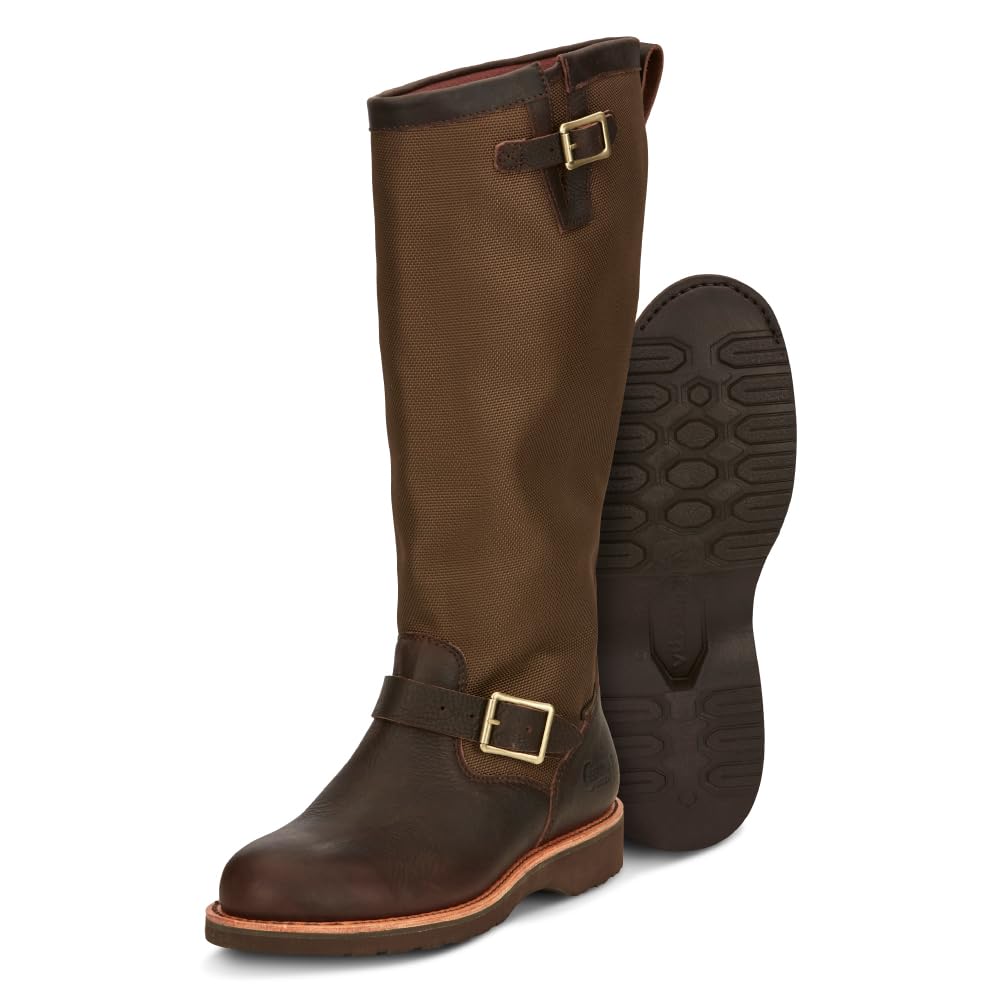 Chippewa Brome 17" Waterproof Pull On Snake Boots - Rubber Boots for Men - Hunting Footwear - Slip-Resistant Outsole