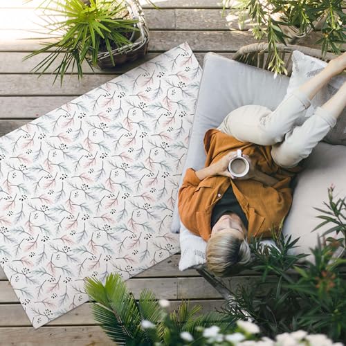Tapis de sol vinyle extérieur pour balcon et terrasse ambiance végétale - 3