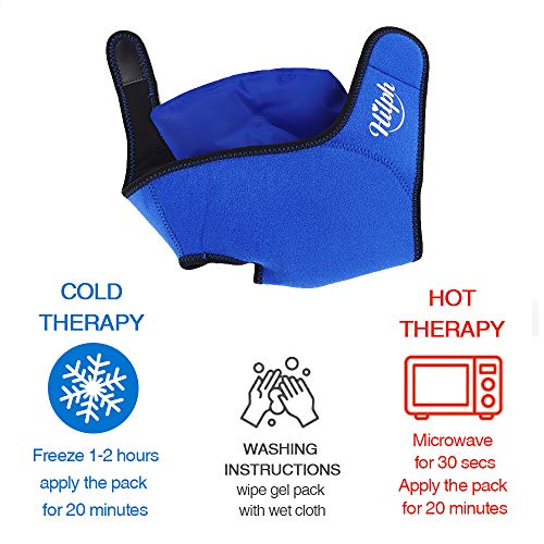 Image of Foot /Ankle Ice Pack, Reusable Hot Cold Ice Pack Wrap for Ankle, Elbow and Foot's Plantar Fasciitis, Achilles Tendon Injuries, Sprained Ankle, Swelling, Arthritis, Heel Spur, Post Surgery, Burs-B