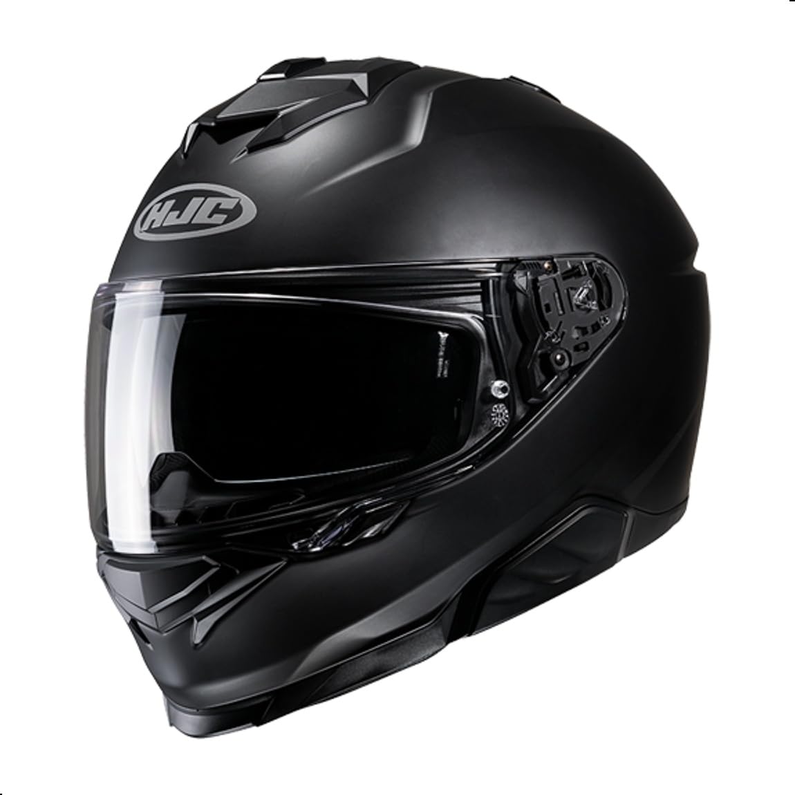 HJCi71 Solid Full Face Motorcycle Helmet with HJ-38 Pinlock Shield, DOT Approved (Semi Flat Black, X-Large)