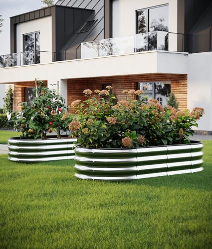 33% Off Raised Garden Bed, 4x2x1ft Galvanized Metal Planter Box