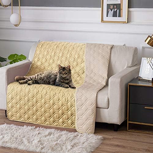 review RBSC Home Waterproof Blanket Dog Bed Cover Non Slip Large Sofa Cover Incontinence Mattress Protectors for Pets Dog Cat (10282YELLOW)
