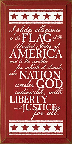 Wooden Sign - I Pledge Allegiance To The Flag Of