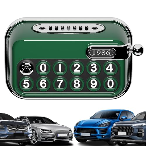 Placa de matrícula de aparcamiento temporal retro para salpicadero de coche 3