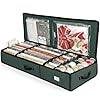 Hearth Harbor Wrapping Paper Storage Container Christmas Storage Bag with Interior Pockets Gift Wrapping Organizer Storage Fits Up to 22 Rolls of 40 Tear Proof Wrapping Paper Organizer