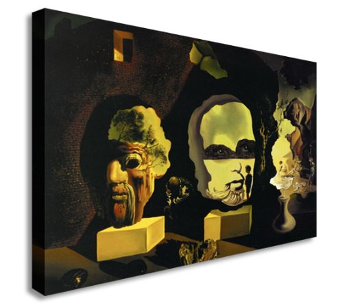 Salvador Dali - Old Age, Adolescence and Infancy Canvas Art Prints 40x30 inches