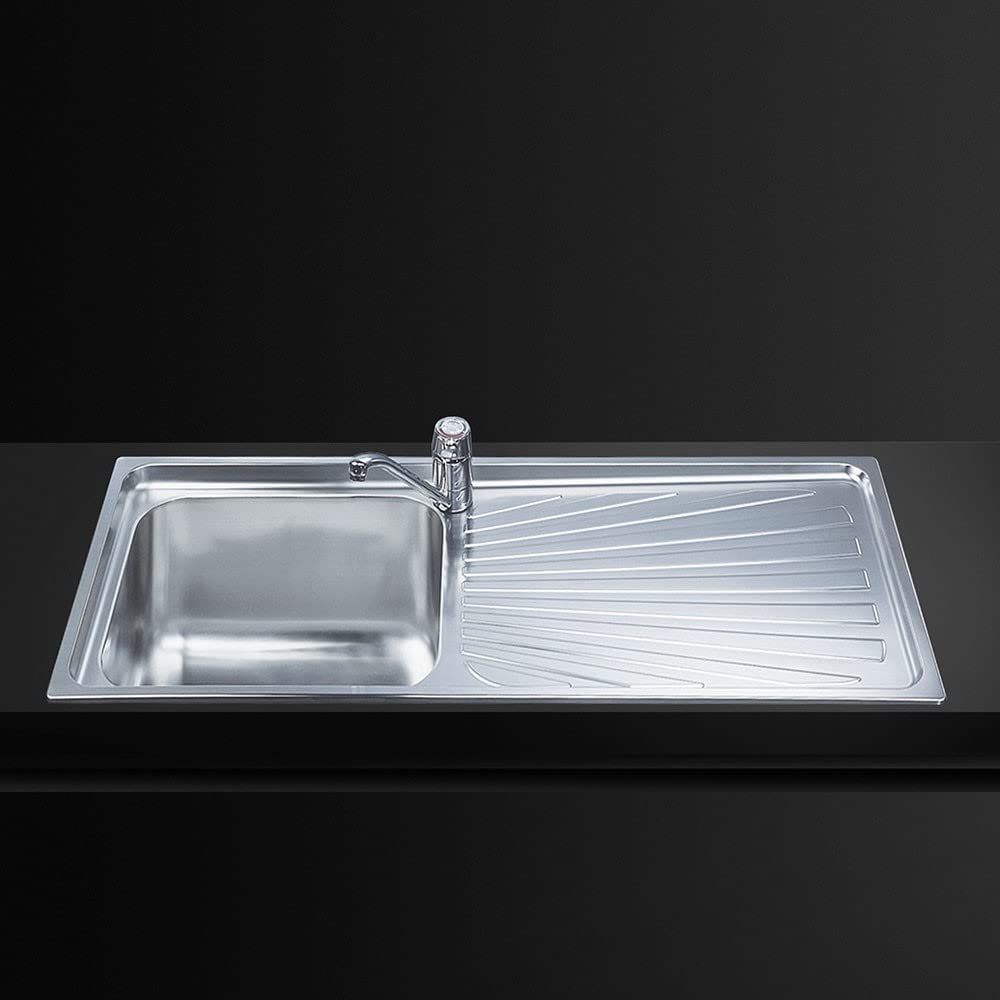 SMEG SGE116.1D Serie Alba Lavello da incasso in Acciaio Inox Satinato con 1 Vasca Dimensioni 116 x 50 cm