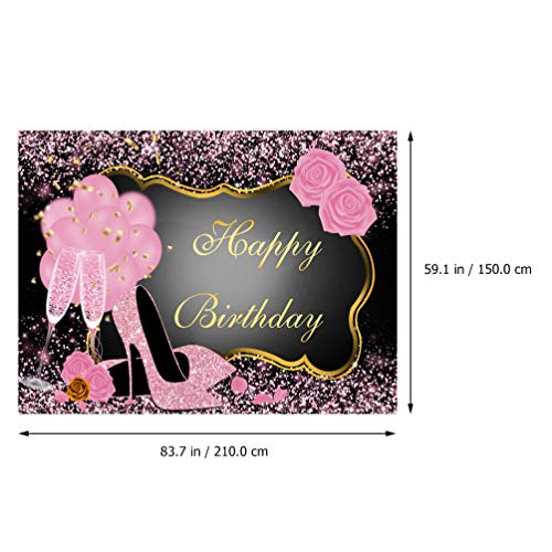 Lurrose 210X150cm Aniversário Pano de Fundo Fotografia Fundo Aniversário Das Mulheres Dos Saltos Alt