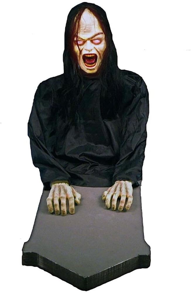 Haunted Hill Farm Resurrection Mary by Tekky, Battery Operated Timer and Sound Activated Jump-Scare Halloween Animatronic for Indoor or Covered Outdoor Creepy Halloween Decorations, Scary Fright Props 36" Resurrection Mary