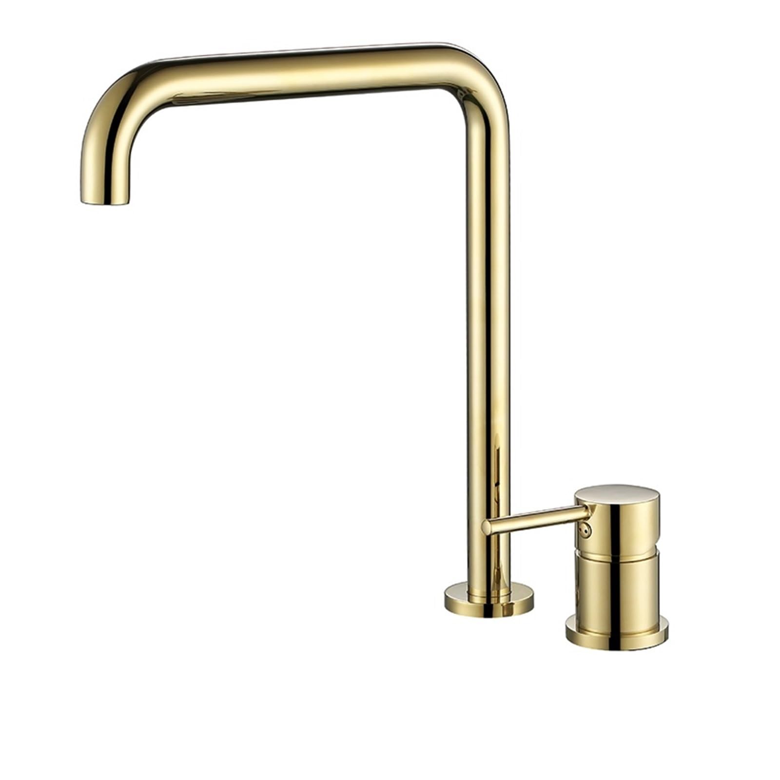 Mitigeur de lavabo double trou avec commande précise du débit d'eau chaude et froide