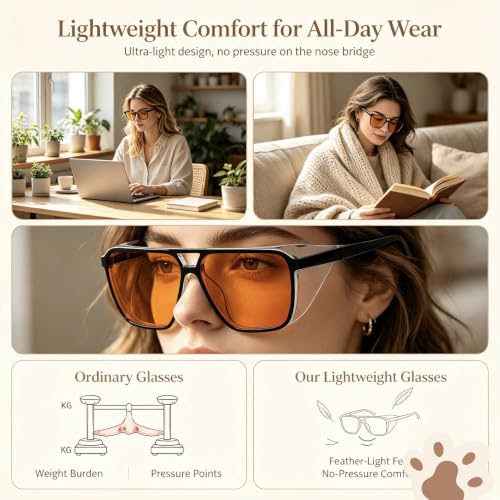 Image of Eyekepper Blue Light Glasses for Woman /Men /Women, Blocking, Fit over Amber